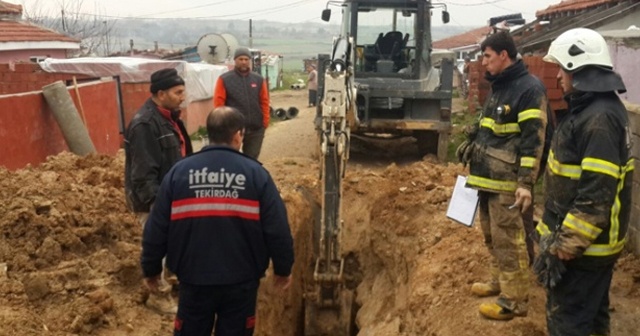 Tekirdağ’da göçük altında kalan işçi kurtarıldı