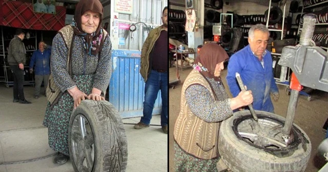 Vesile nine, eşini kaybetti; çalışma azmini kaybetmedi