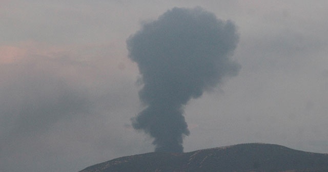 Afrin’de teröristlere ait petrol rafinerisi vurularak imha edildi