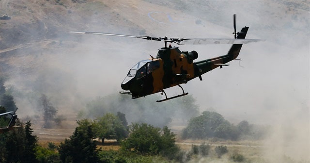 Atak helikopterleri terör hedeflerini vurmaya devam ediyor