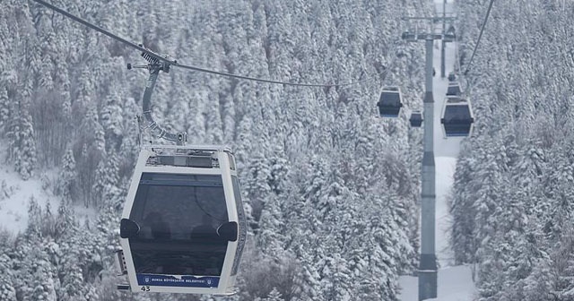 Bursa&#039;da teleferik seferleri iptal edildi