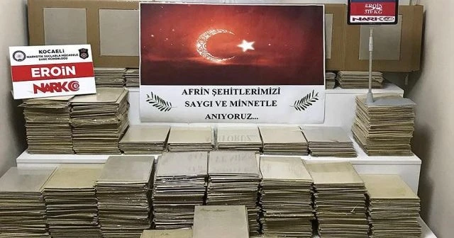 Kocaeli'de bir tırda 310 kilogram eroin ele geçirildi