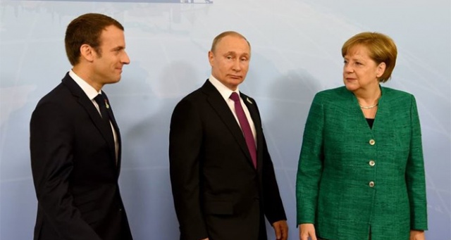 Macron ve Merkel Suriye konusunda Putin&#039;le görüşecek