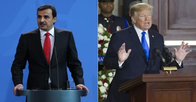 Trump, Katar Emiri Al Sani ile görüştü