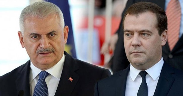 Başbakan Yıldırım&#039;dan Rusya Başbakanı Medvedev&#039;e taziye mesajı