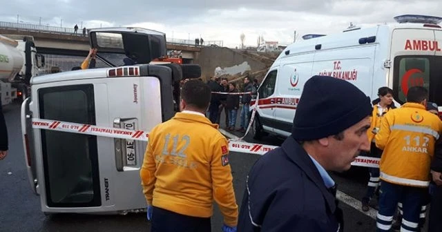Başkent’te feci kaza: 1 ölü, 6 yaralı