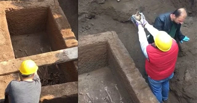 Kayseri'deki gizemli lahit açıldı! İşte içinden çıkanlar...