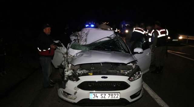 Bolu&#039;da otomobil ile kamyon çarpıştı: 1 ölü