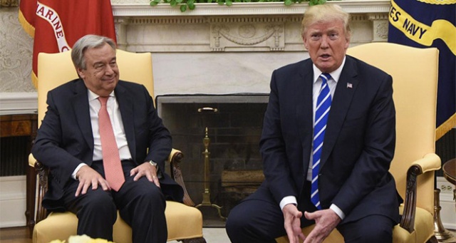 Beyaz Saray&#039;da Trump-Guterres görüşmesi