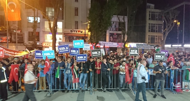 Pendik’te Kudüs protestosu