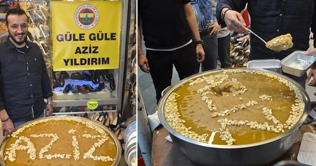Aziz Yıldırım'ın gidişi anısına helva dağıttı