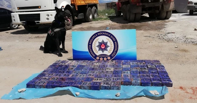 Erzincan'da 58 kilo eroin ele geçirildi