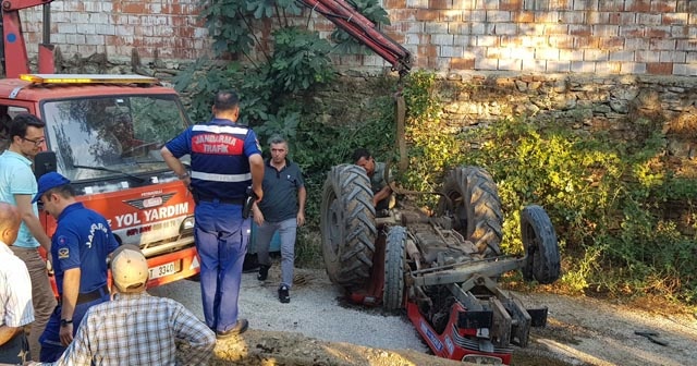 11 yaşındaki  traktör sürücüsü hayatını kaybetti