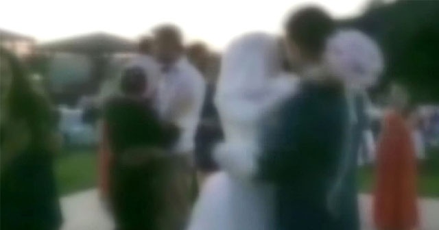 Davetliler fotoğraf çekinince iptal olan düğünün görüntüleri ortaya çıktı