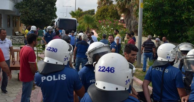 Hatay’da izinsiz gösteriye polis müdahalesi