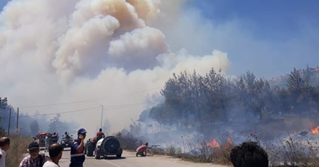 Bursa&#039;daki yangında tehdit unsuru oluşturan yerler boşaltılıyor