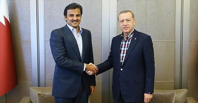 Cumhurbaşkanı Erdoğan, Katar Emiri ile görüştü