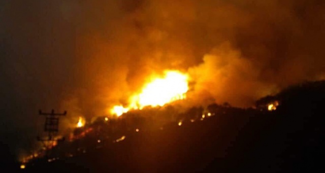 Ormanlık alanda çıkan yangın! Köyler boşaltılıdı haberine yalanlama