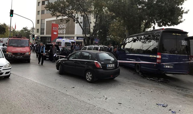 Ankara&#039;da zincirleme trafik kazası: 10 yaralı