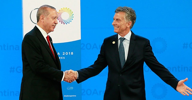 Cumhurbaşkanı Erdoğan, Arjantin Devlet Başkanı tarafından karşılandı