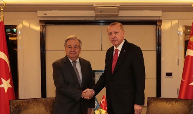 Cumhurbaşkanı Erdoğan, BM Genel Sekreteri ile görüştü