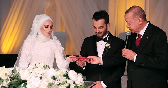 Cumhurbaşkanı Erdoğan nikah şahidi oldu