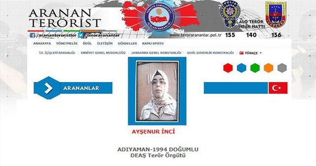 1 milyon 500 bin lira ödülle aranan DEAŞ&#039;lı Ayşenur İnci serbest bırakıldı