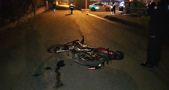 Alkollü motosiklet sürücüsü ölümden döndü
