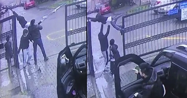 Facia son anda önlendi! Demir kapıda asılı kaldı