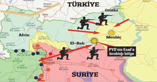 Reuters: Suriye ordusu Münbiç&#039;e bayrak dikti