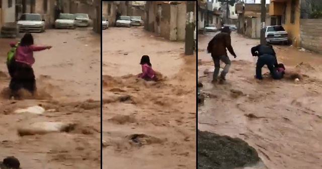 Sele kapılan kız öğrencinin kurtarılma anı