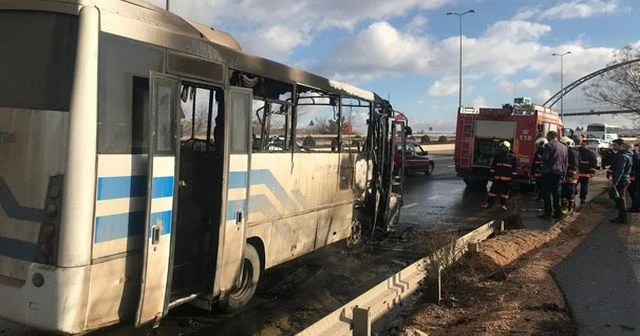 Bir anda alev topuna döndü... Otobüste can pazarı!