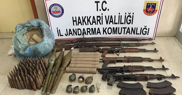 Hakkari'de PKK operasyonu: Çok sayıda silah ve mühimmat ele geçirildi