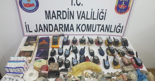 Mardin&#039;de 191 kilo patlayıcı ele geçirildi