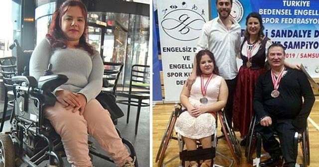 Tekerlekli sandalyede dansta Türkiye şampiyonu oldu