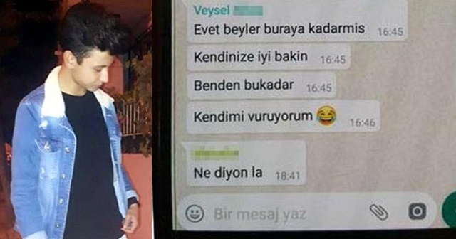 WhatsApp&#039;tan &#039;Kendimi vuruyorum&#039; yazıp, intihar etti