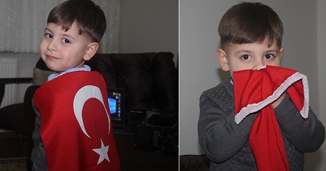 3 yaşındaki çocuk okumayı öğrenmeden İstiklal Marşı&#039;nın 10 kıtasını ezberledi