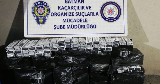 Batman’da 3 bin 370 paket kaçak sigara ele geçirildi