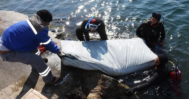 Bodrum&#039;da denizden yatak da çıktı halı da