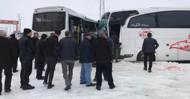 İki otobüs çarpıştı! Çok sayıda yaralı var