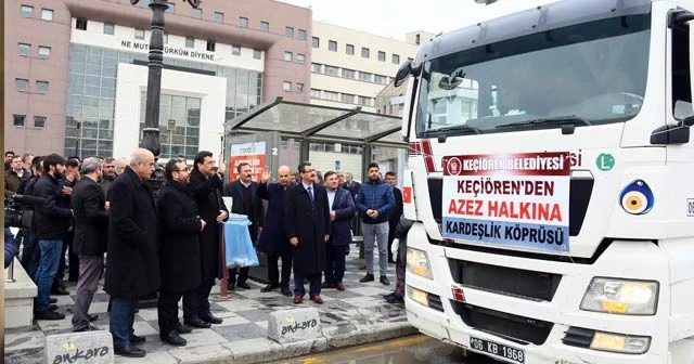 Keçiören’den Azez’e yardım tırı