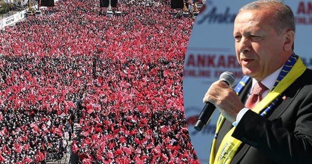 Cumhurbaşkanı Erdoğan mitinge katılan kişi sayısını açıkladı