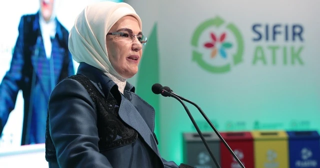 Emine Erdoğan: &quot;Bir buçuk yıl içinde sıfır atık projesi kapsamında 42 milyon ağacın kesilmesi önlendi”