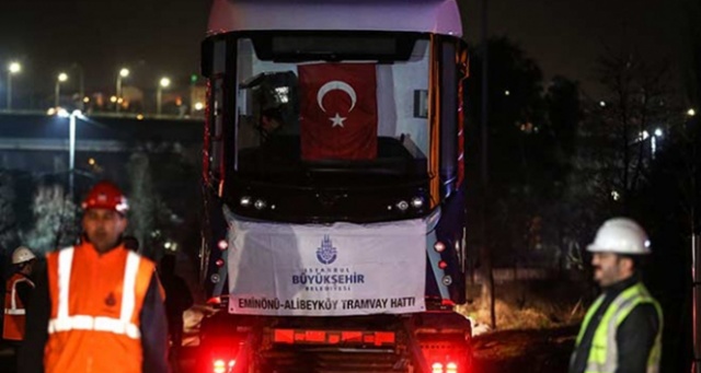 Eminönü-Alibeyköy tramvay hattında test sürüşü başlıyor