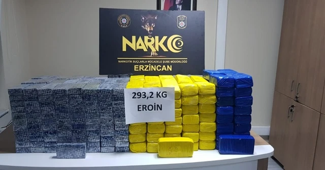 Erzincan&#039;da 293 kilo eroin ele geçirildi