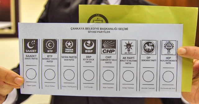 İşte 31 Mart'ta kullanılacak oy pusulası!