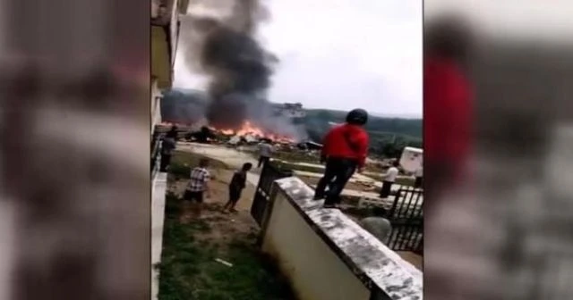 Savaş uçağı düştü!