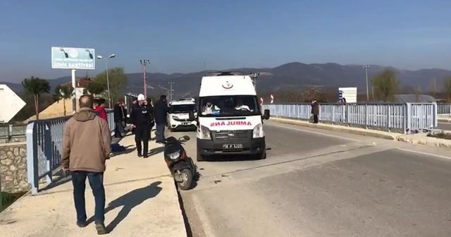 Takılı kalan gaz teli kazaya sebep oldu