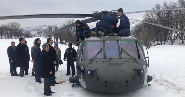 Tunceli&#039;de polis helikopterinin zorunlu inişi