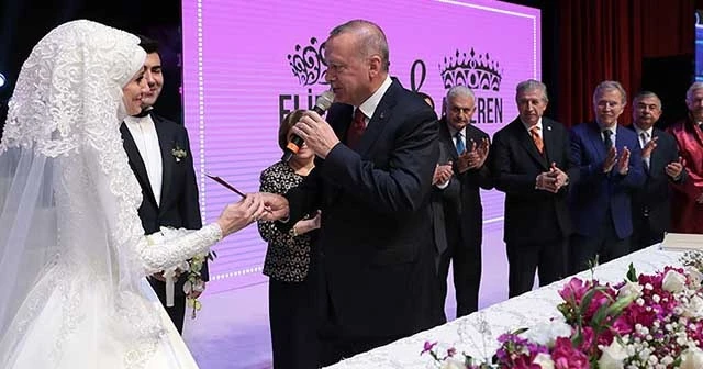 Cumhurbaşkanı Erdoğan nikah şahidi oldu
